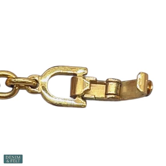 Christian Dior Vintage Gold Plated CD Logo Link Chain Bracelet Signed - Picture 6 of 10